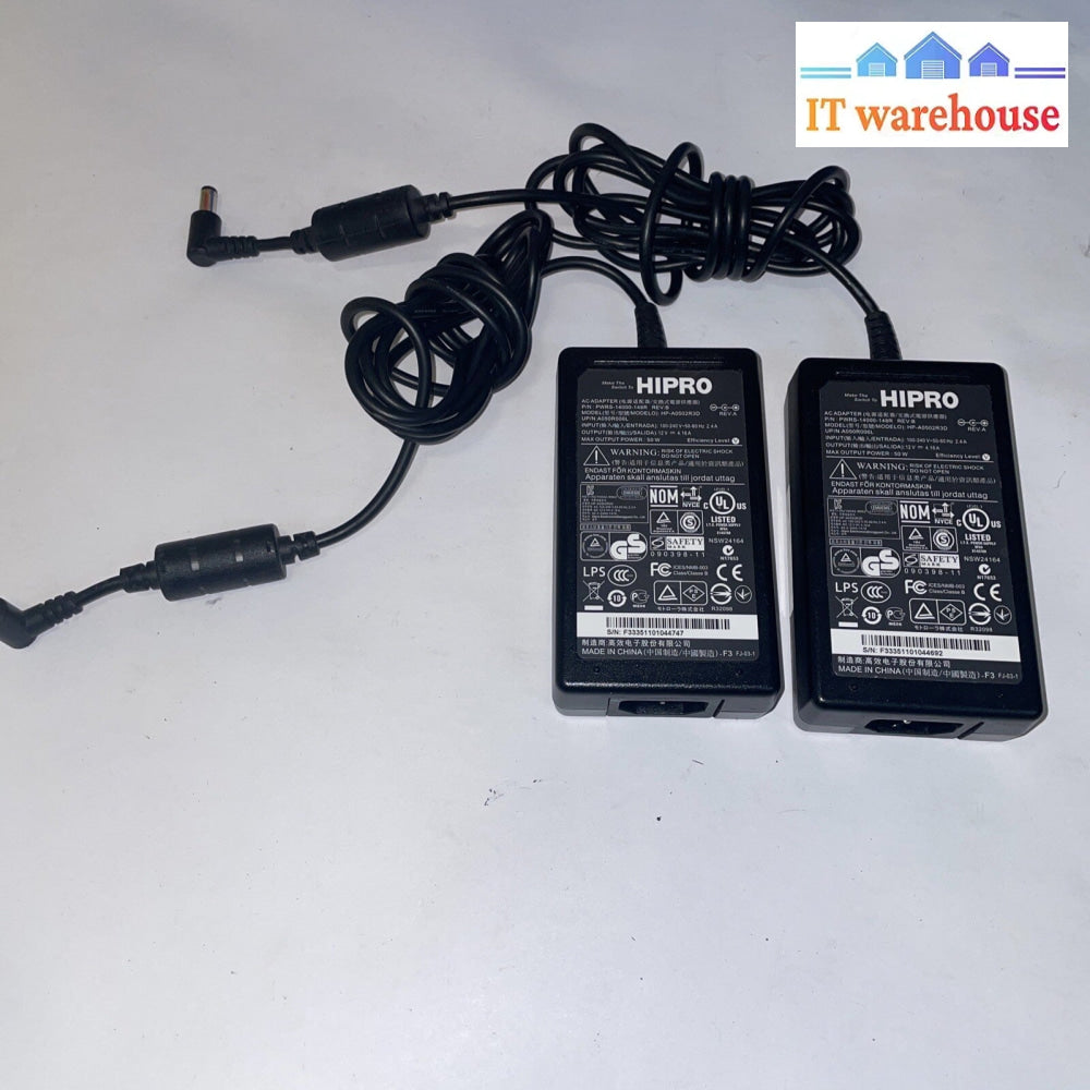 lot of 2 Hipro PWRS-14000-148R REV:B ac adapter