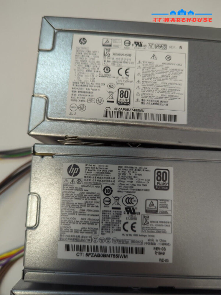 Lot Of 2 HP EliteDesk 800 G2/ 600 G2/ 200W Power Supply 901912-004 796419-001 -