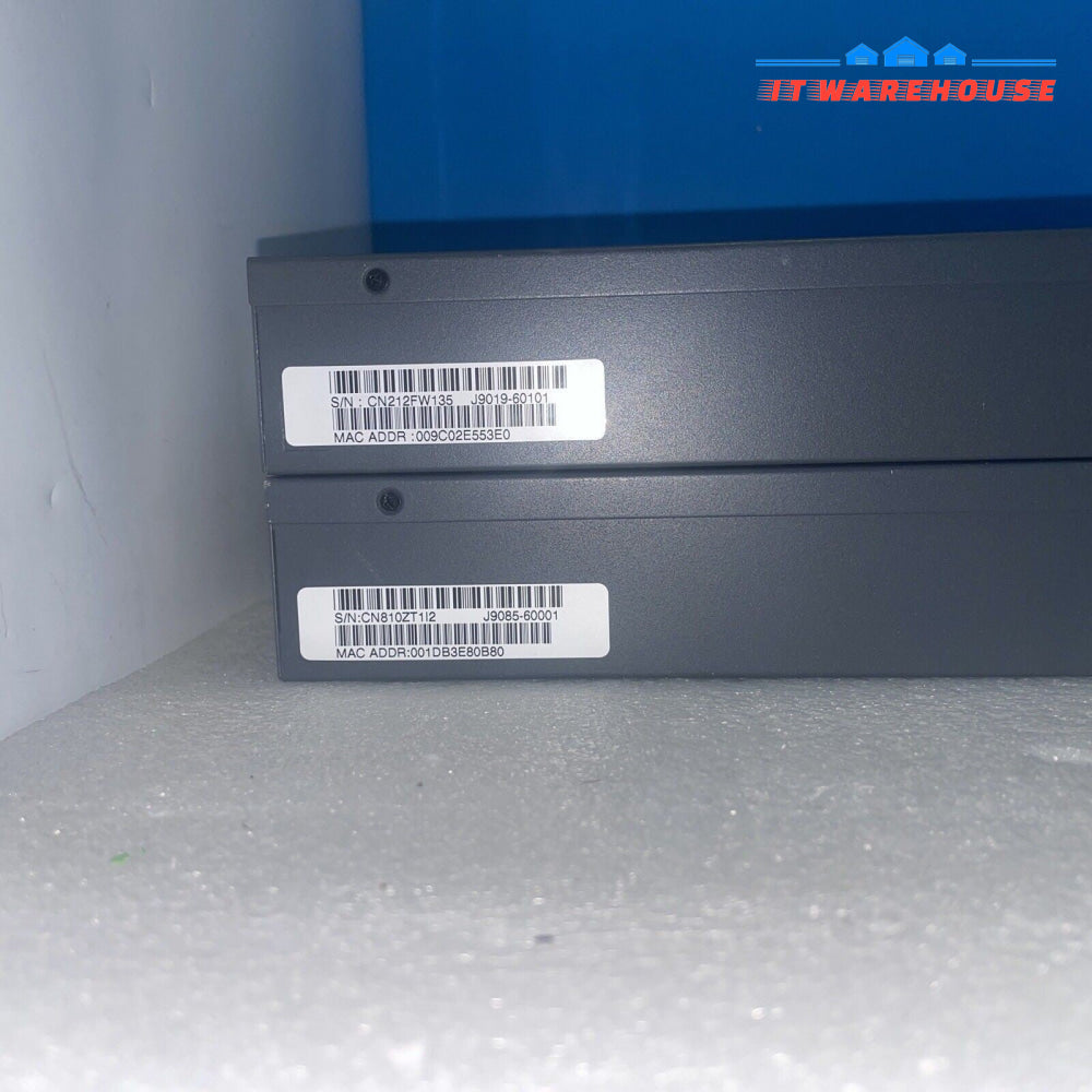 Lot of 2 HP network switch J9019B & J9085A with mount ears