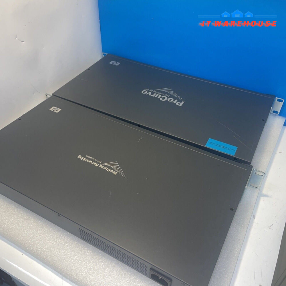 Lot of 2 HP network switch J9019B & J9085A with mount ears