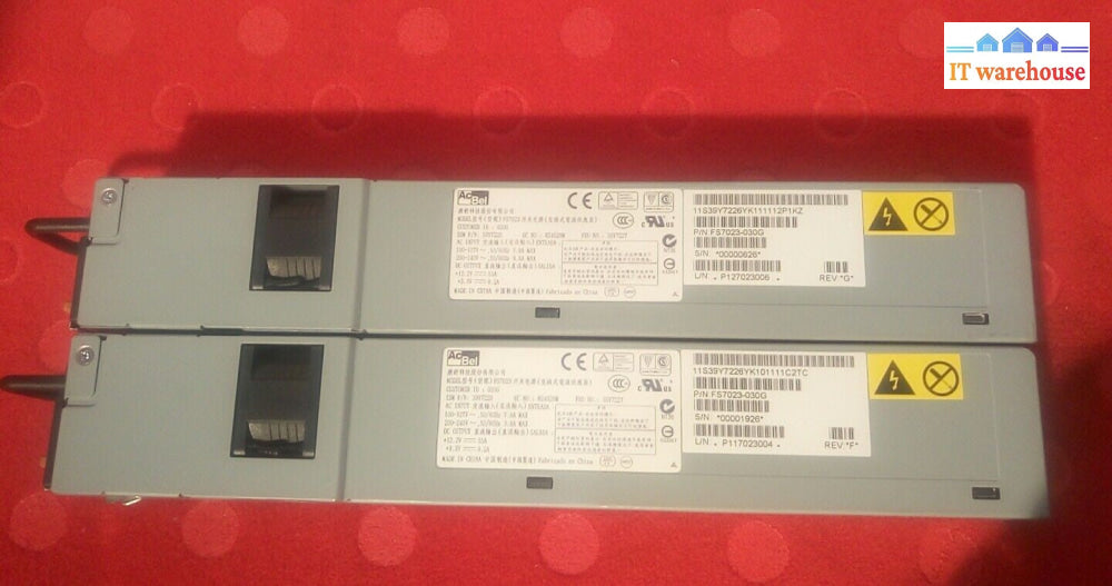 - LOT OF 2 IBM  39Y7226 39Y7227 FS7023-030G 675W POWER SUPPLY 