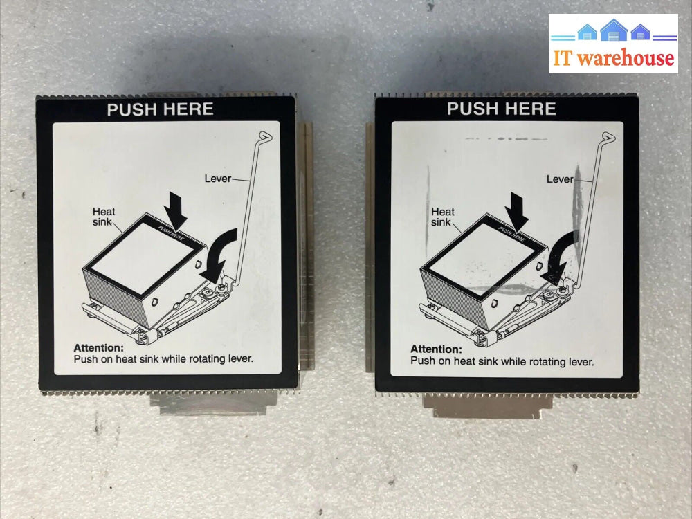 (LOT OF 2) IBM ALUMINUM HEATSINK FOR IBM SYSTEM X3650 Server 94Y6618 / 69Y5270 ~