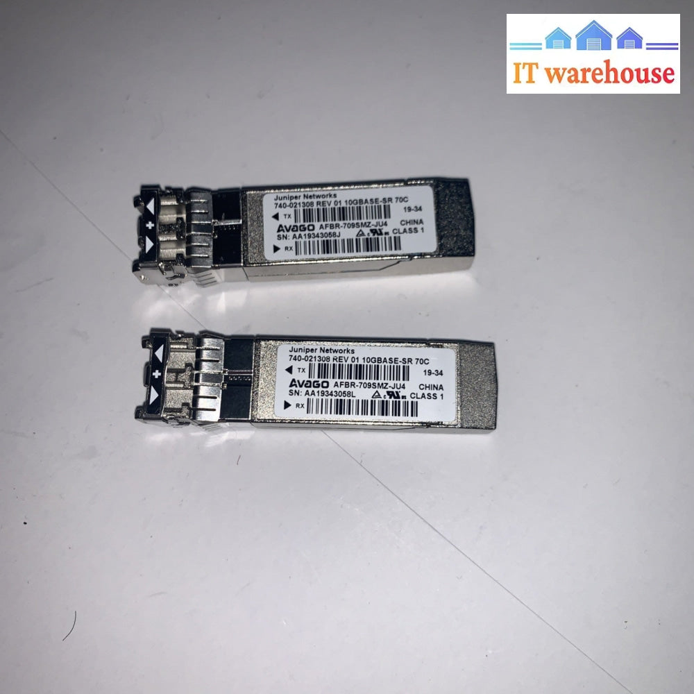 Lot of 2 Juniper EX-SFP-10GE-SR SFPP-10GE-SR 740-021308 SFP-10G-SR 850nm