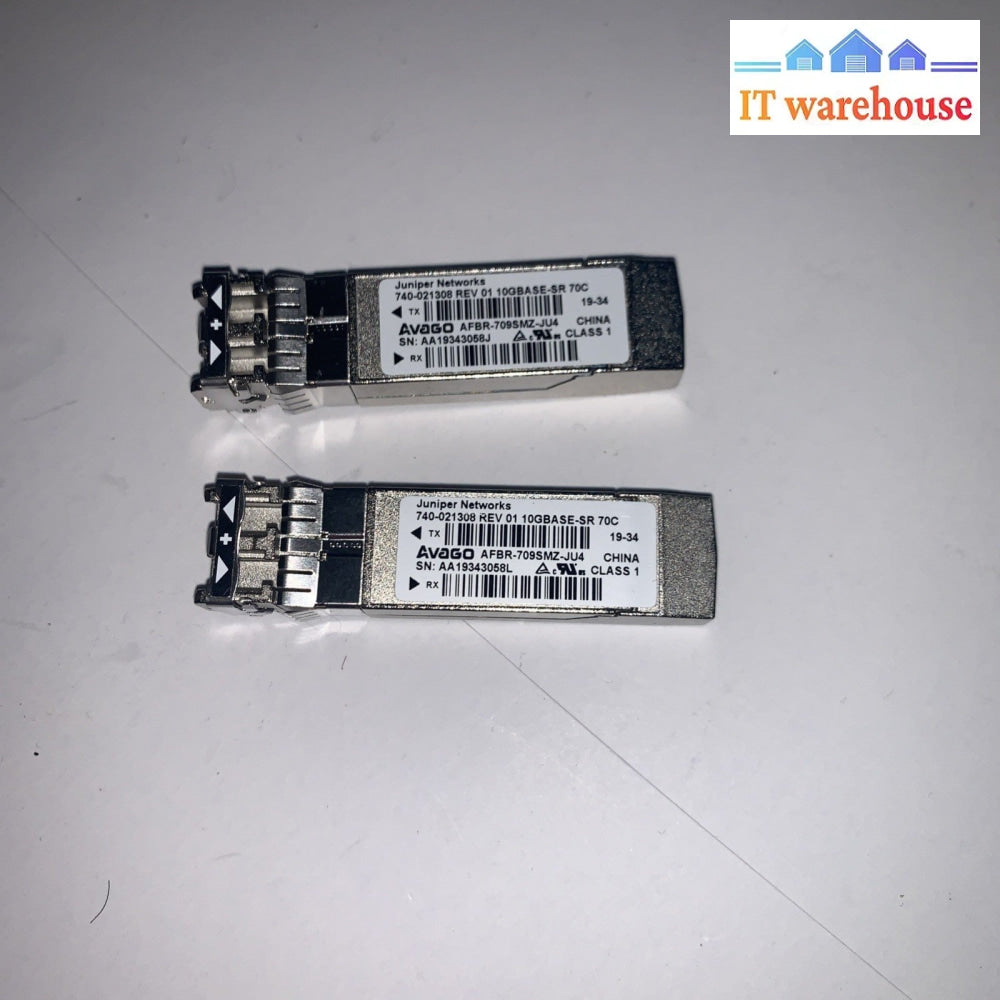 Lot of 2 Juniper EX-SFP-10GE-SR SFPP-10GE-SR 740-021308 SFP-10G-SR 850nm