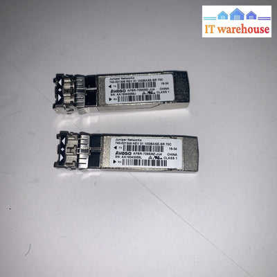 Lot of 2 Juniper EX-SFP-10GE-SR SFPP-10GE-SR 740-021308 SFP-10G-SR 850nm