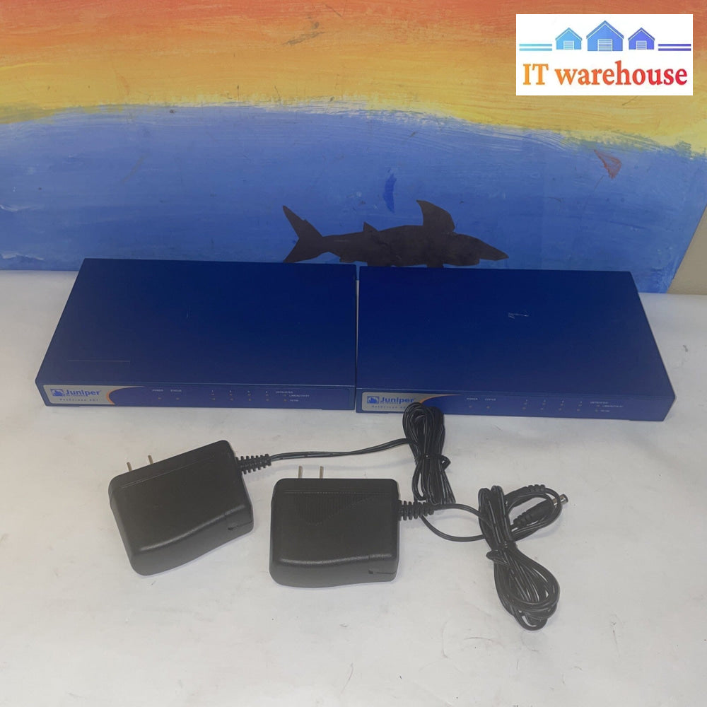 Lot of 2 Juniper Networks NetScreen-5GT Firewall Security Appliance, NS-5GT-101