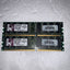 LOT OF 2 Kingston KVR400X64C3A/1G 184-pin PC-3200U NonECC 400MHz DDR Ram Memory