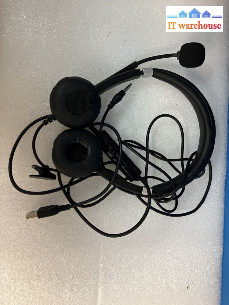 Lot of 2 Logi INFURTURE Headset USB with Noise Cancelling Microphone ~