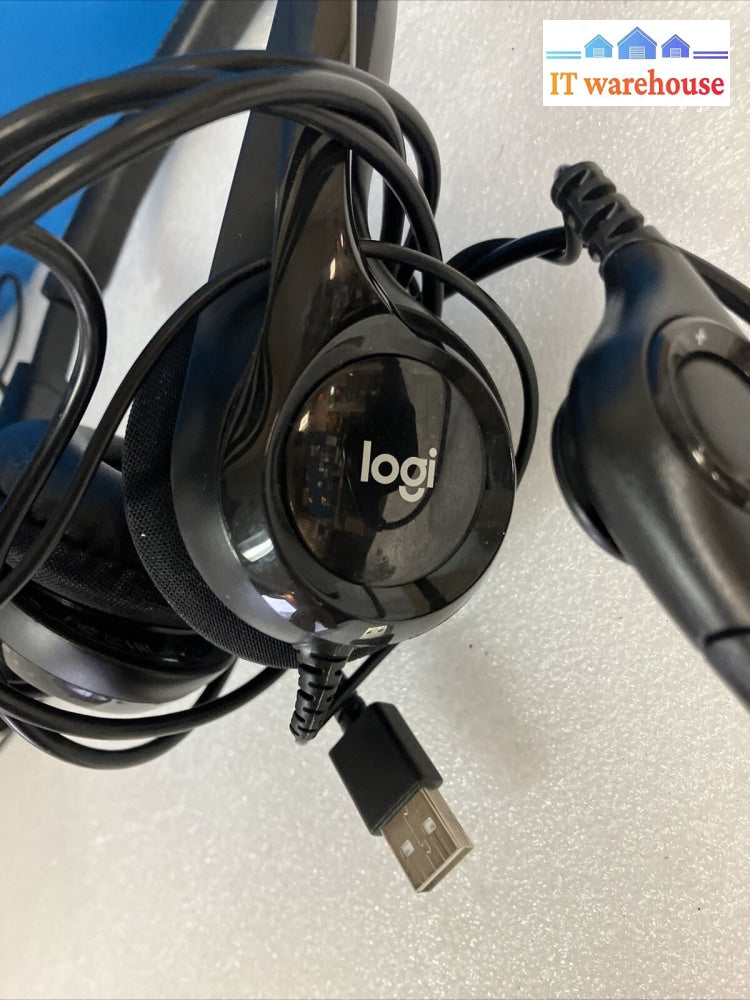 Lot of 2 Logi INFURTURE Headset USB with Noise Cancelling Microphone ~