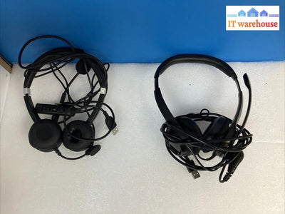 Lot Of 2 Logi Infurture Headset Usb With Noise Cancelling Microphone ~