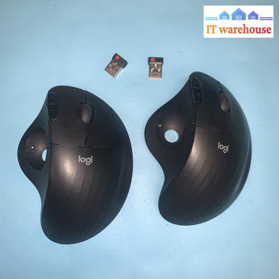 lot of 2 Logitech Ergo M575 Wireless Trackball Mouse --No balls