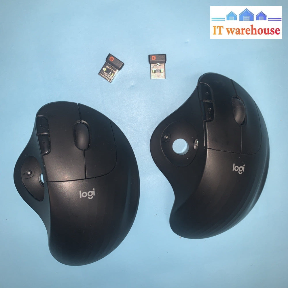 lot of 2 Logitech Ergo M575 Wireless Trackball Mouse --No balls