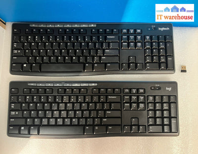 ~ (Lot of 2) Logitech K270 Wireless Keyboard With One Receiver  *Tested/Working*