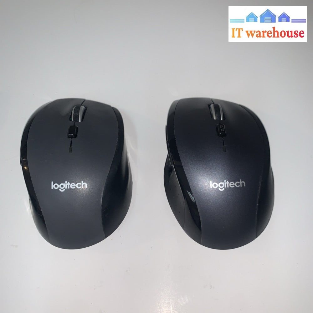 Lot of 2 Logitech M705 Marathon Wireless Mouse w/ USB Receiver