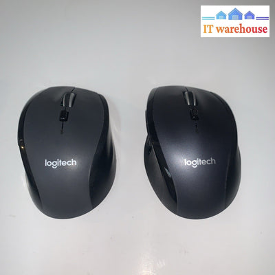 Lot of 2 Logitech M705 Marathon Wireless Mouse w/ USB Receiver
