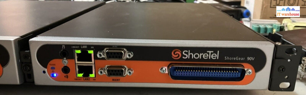 ~ Lot Of 2 Mix Shoretel Shoregear T1K & 90V Voice Switch W/ Dual Rack Mount Tray