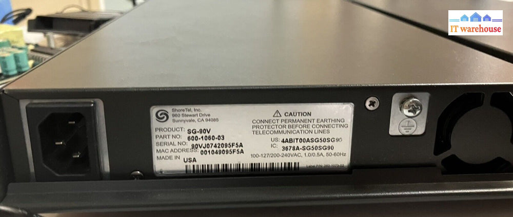 ~ Lot Of 2 Mix Shoretel Shoregear T1K & 90V Voice Switch W/ Dual Rack Mount Tray