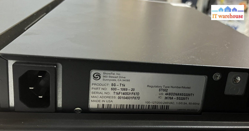 ~ Lot Of 2 Mix Shoretel Shoregear T1K & 90V Voice Switch W/ Dual Rack Mount Tray