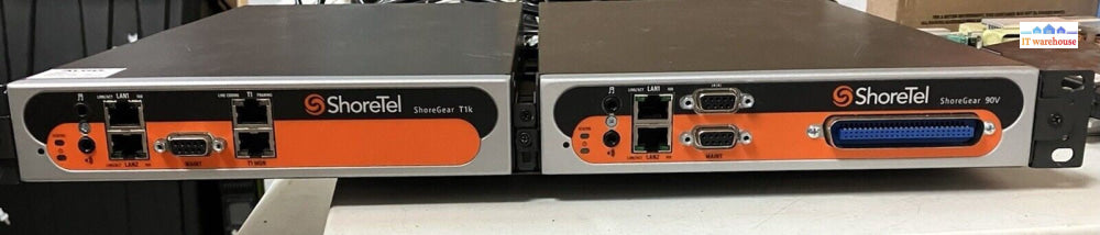 ~ Lot of 2 MIX SHORETEL SHOREGEAR T1K & 90V VOICE SWITCH W/ Dual Rack Mount Tray