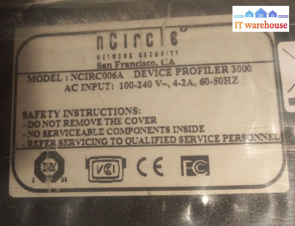 - LOT OF 2 nCircle Network Security NCIRC006A Device Profiler 3000 Appliance*@
