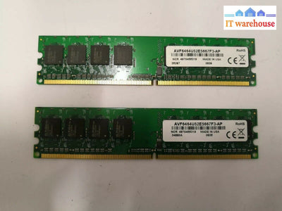 + Lot of 2 NCR 4970455319 512MB PC2-5300 DDR2-667 AVF6464U52E5667F3-AP Memory
