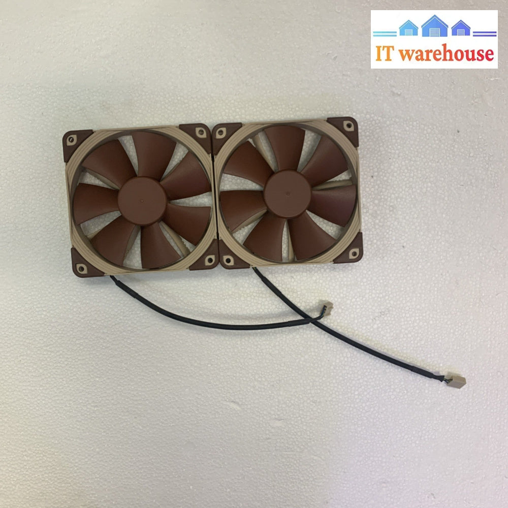 Lot of 2 Noctua NF-F12 PWM Premium Quiet PC Fan 4-Pin 120mm Brown