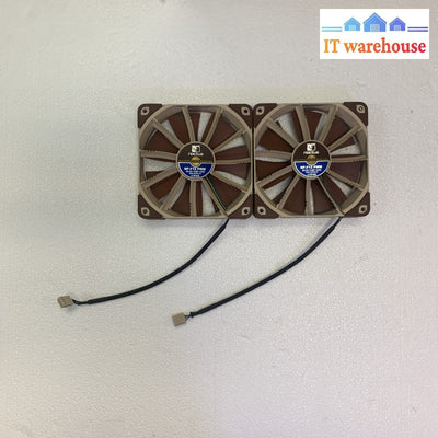 Lot of 2 Noctua NF-F12 PWM Premium Quiet PC Fan 4-Pin 120mm Brown