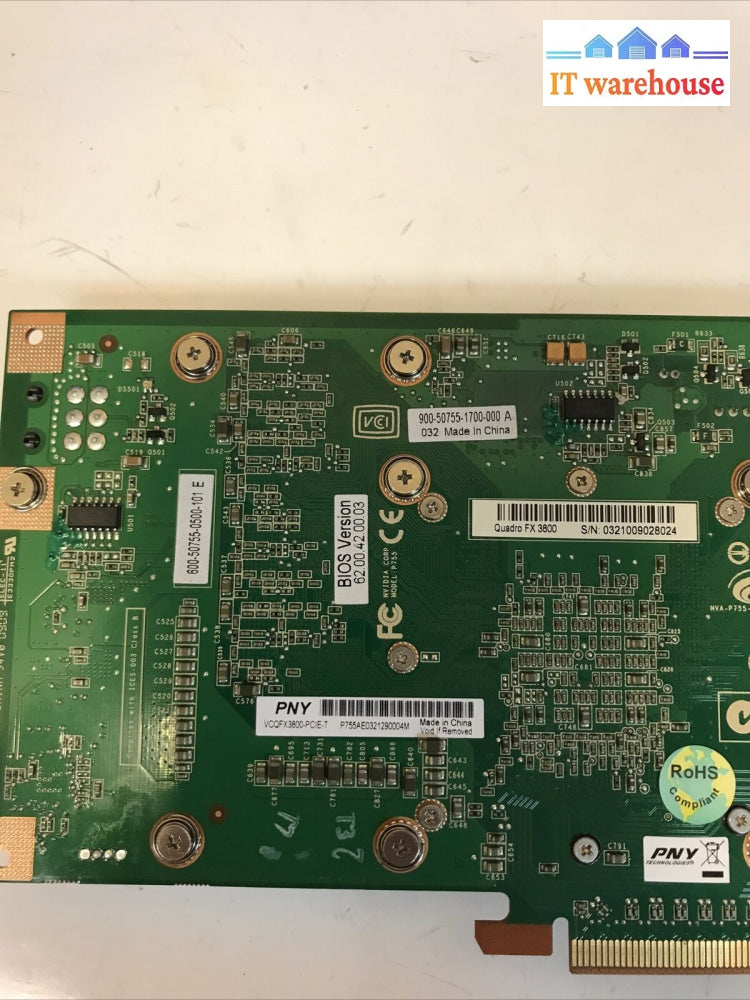 Lot Of 2  Nvidia Quadro FX3800 1GB GDDR3 PCI-E Video Card 508285-001 519297-001