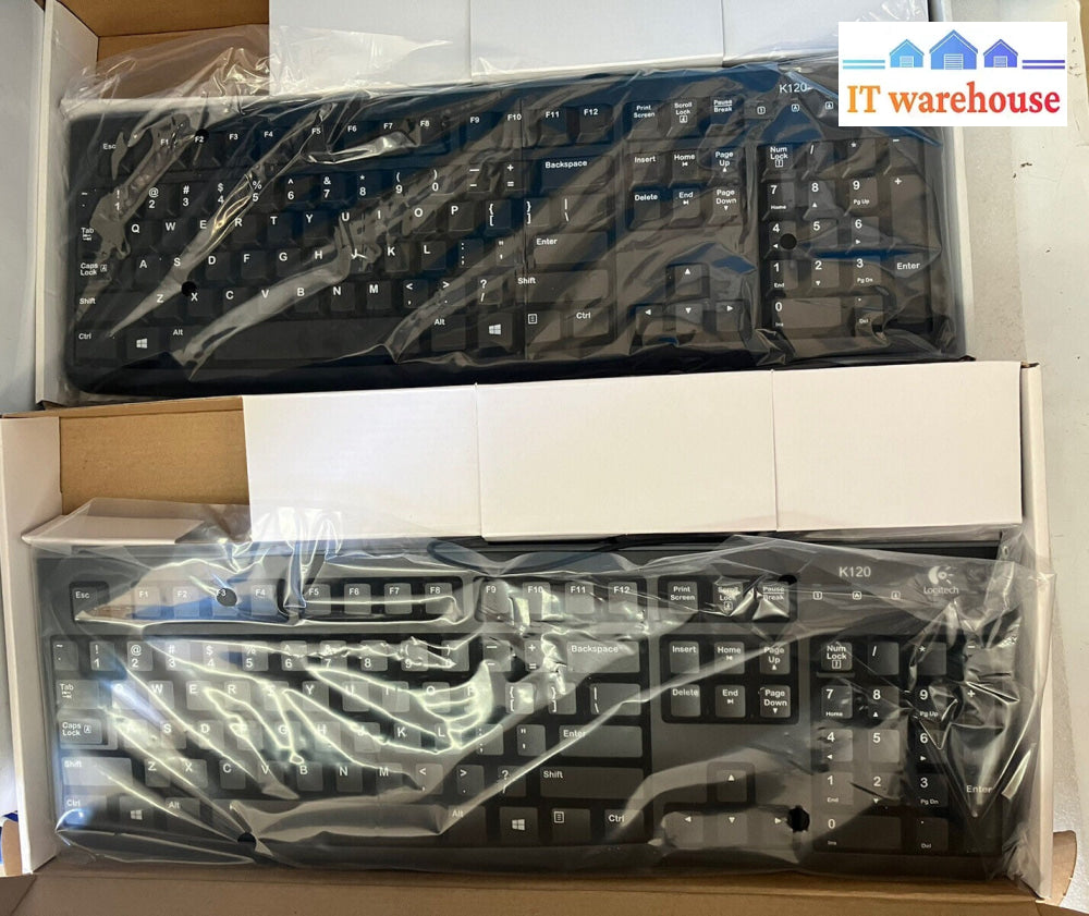 ~ ( Lot of 2 ) Open Box Logitech MK120 (920-002565) Wired Keyboard ( No Mouse )