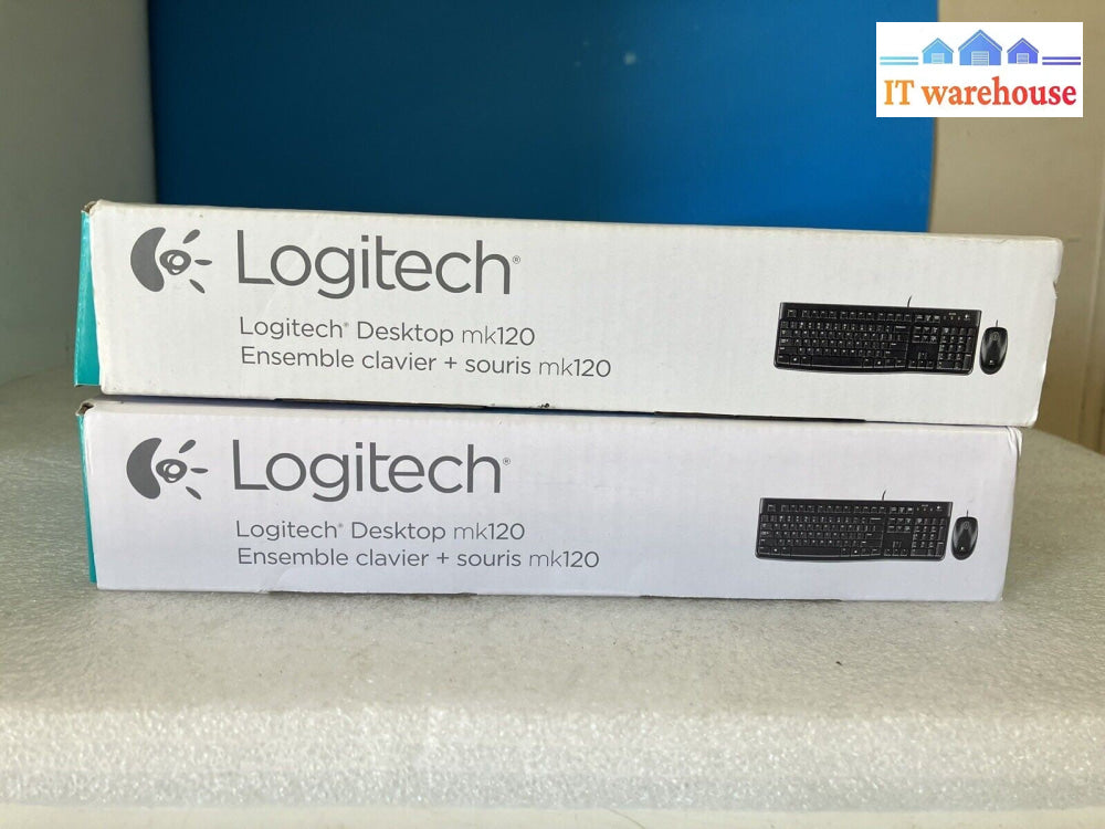 ~ ( Lot of 2 ) Open Box Logitech MK120 (920-002565) Wired Keyboard ( No Mouse )