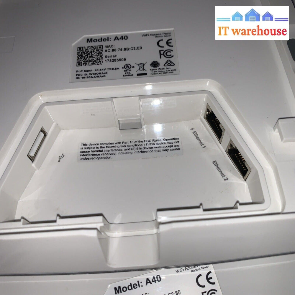 Lot of 2 Open Mesh A40 Access Point 802.11ac