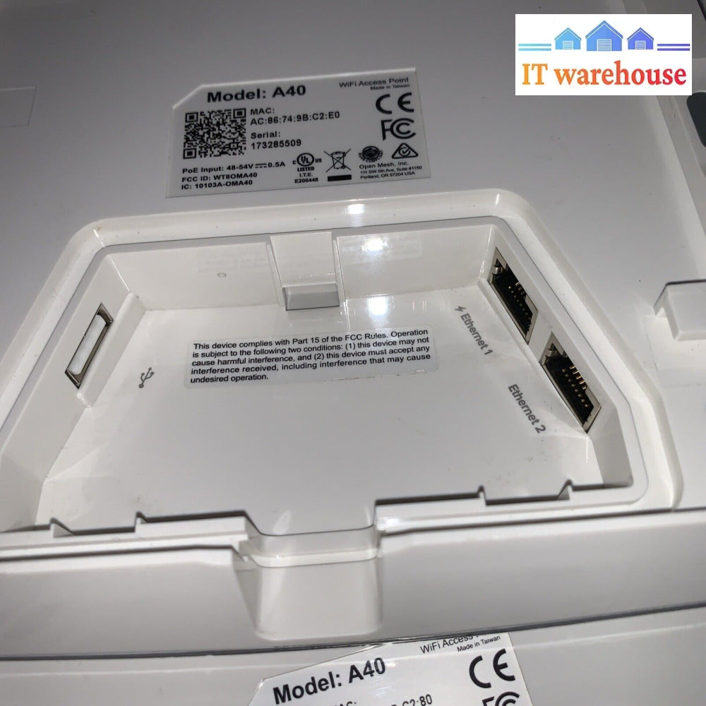 Lot of 2 Open Mesh A40 Access Point 802.11ac