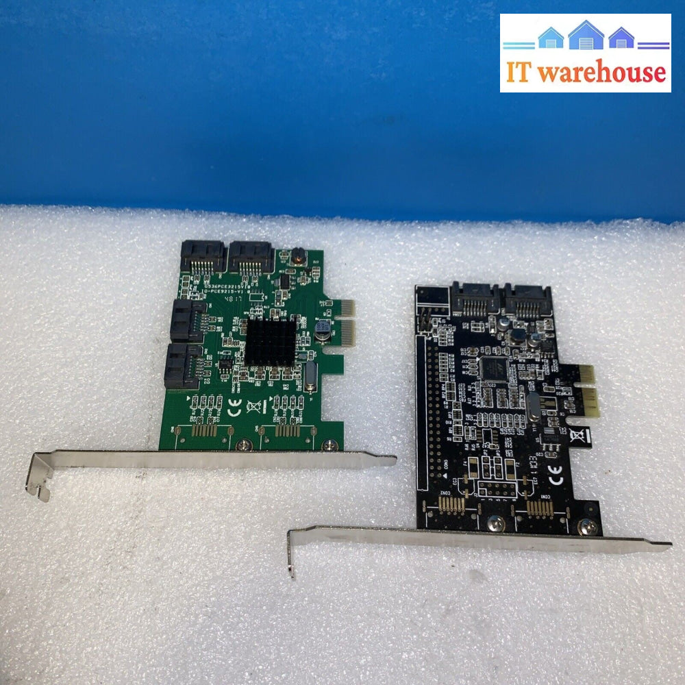 Lot of 2  PCIe To SATA Controller Adapter Card Converter (2-4 ports)