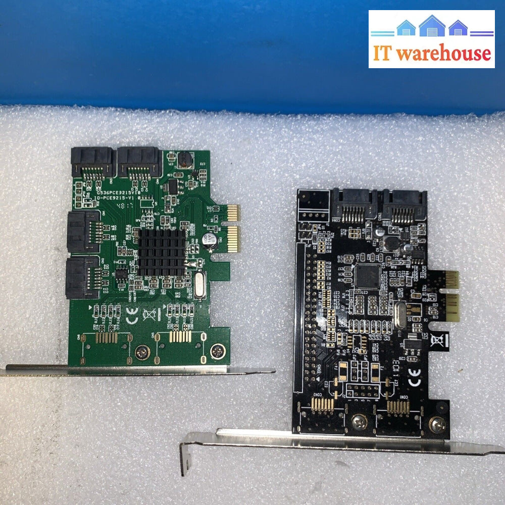 Lot of 2  PCIe To SATA Controller Adapter Card Converter (2-4 ports)