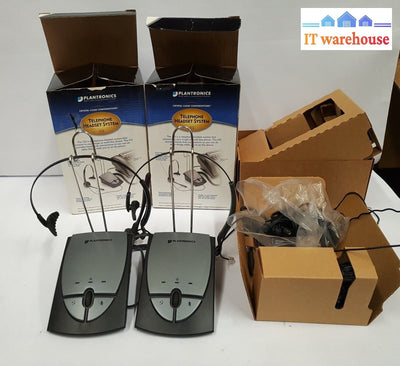 - Lot Of 2 Plantronics S12 Telephone Headset System