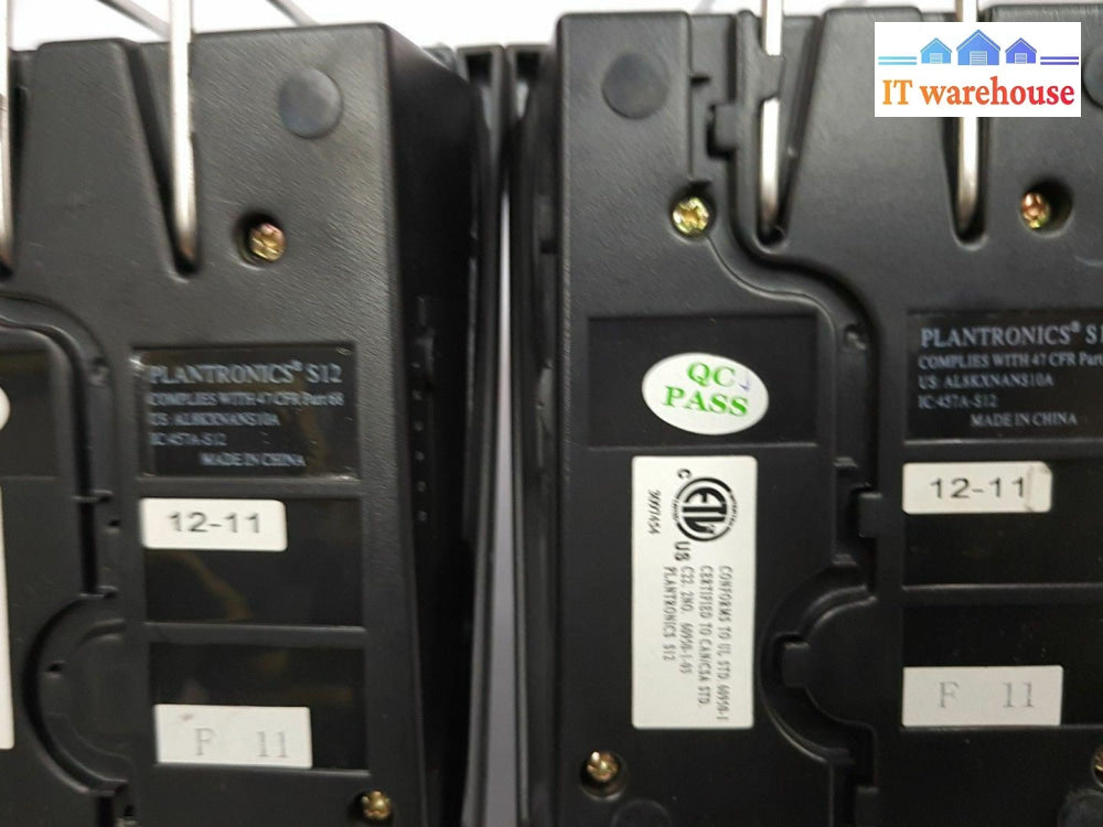 - Lot Of 2 Plantronics S12 Telephone Headset System Base(No Headset No Adapter)