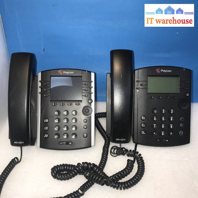Lot Of 2 Polycom Vvx410 / Vvx310 Voip Phone