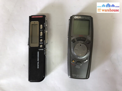 ~Lot of 2  Recorders. Olympus VM-240 + 8GB Built-in Black Recorder. Tested Work.