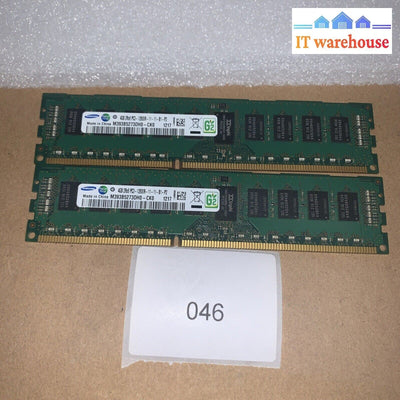 Lot of 2 SAMSUNG M393B5273DH0-CK0 4GB 2RX8 PC3L-12800R  (Server) MEMORY