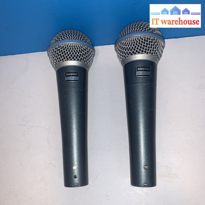 Lot of 2 Shure Beta 58A Supercardioid Dynamic Vocal Microphone （no cable）