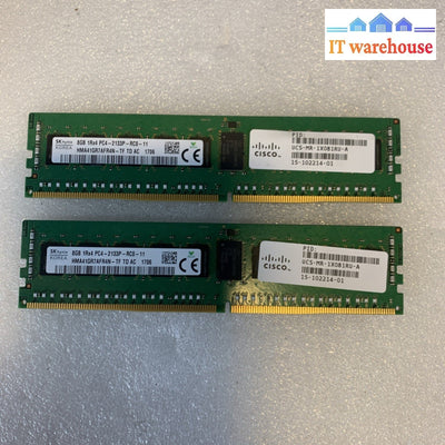 Lot of 2  SKhynix 8GB 1RX4 PC4-2133P-RC0-11 HMA41GR7AFRAN -TF TD AC Server RAM