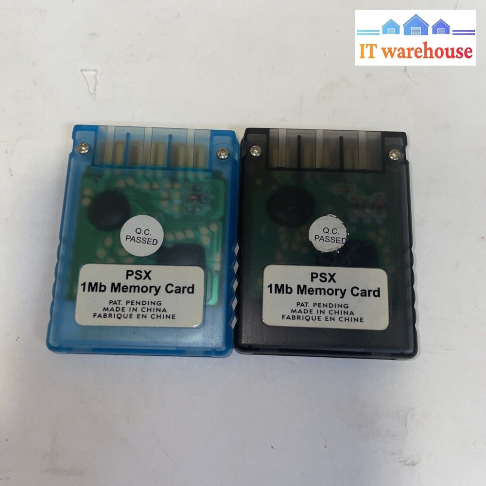 Lot of 2 SONY Playstation 1 PS1 PSX PSOne - MEMORY CARD 1MB