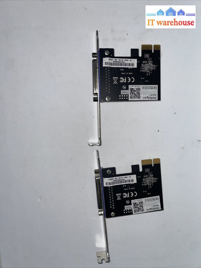 Lot of 2 StarTech PEX1P Port PCI-E Low Profile Parallel Adapter Card