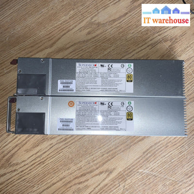 Lot of 2 SuperMicro PWS-1K41P-SQ  1400W server redundant power supply