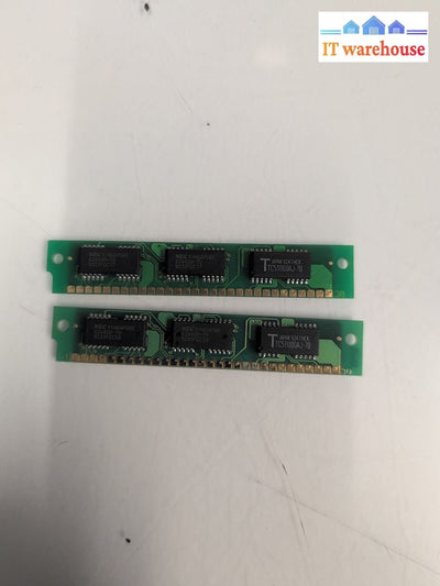 Lot of 2  Toshiba 1MB Module Simm 14 TC511000AJ-70 30-PIN Memory RAM -