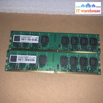 Lot of 2 Transcend 2G DDR2 800mhz PC6400 DIMM Desktop memory