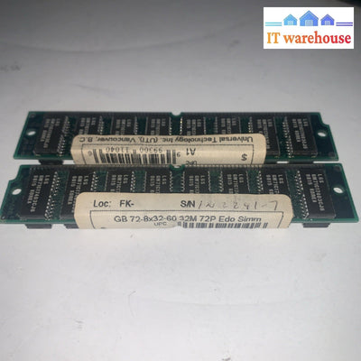 Lot Of 2 Vintage GB 72-8x32-60 32M 72P Edo Simm Memory