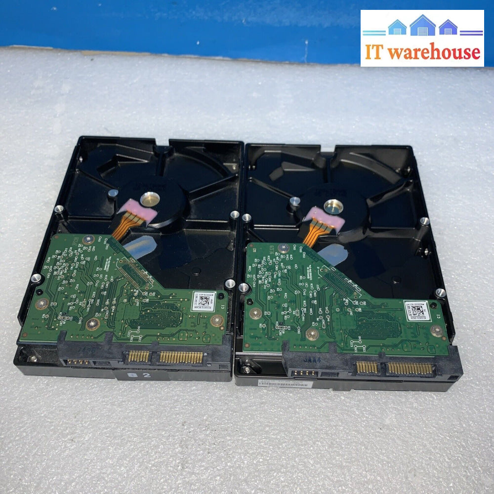 Lot Of 2 Wd 1Tb 3.5’ Sata Hard Drive (1000 Days Lifetime Remaining)