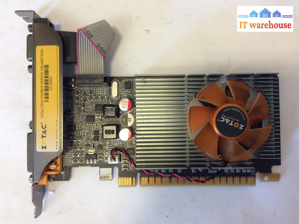 Lot of  2 ZOTAC GT610 SYNERGY EDITION 2GB DDR3 ZT-60601 Video Graphics Card