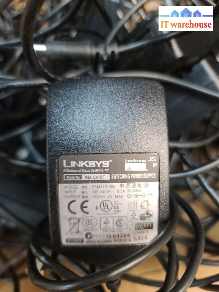 - Lot of 20 CISCO/Linksys AD 5V/2F PSM11R-050 , 5V 2A Power Adapters
